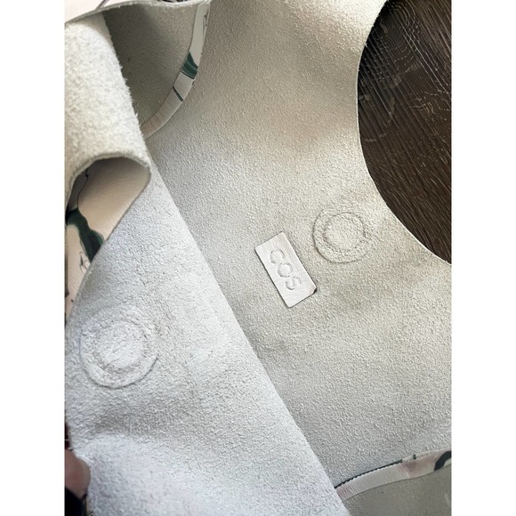 🕊️COS Marbled Genuine Leather Tote Shoulder Bag White Pink - Picture 5 of 12
